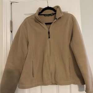 Eddie Bauer Tan Zip-Up Fleece Jacket